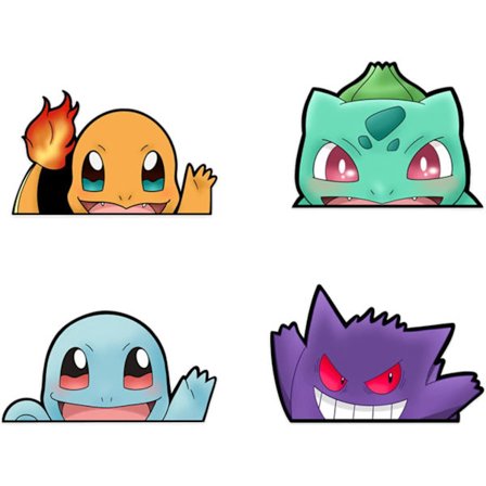 4 kpl Anime-auton tarvikkeita Auton tarrat Tarrat Vedenkestävät Auton S