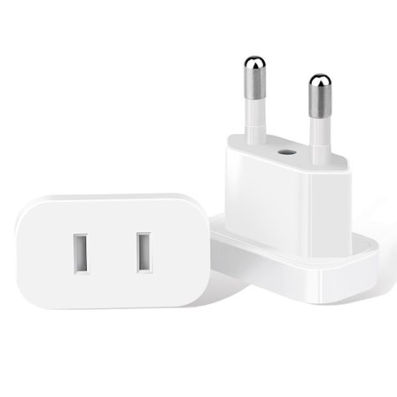 Europæisk standard hvidt stik 4,0 mm rejseadapter