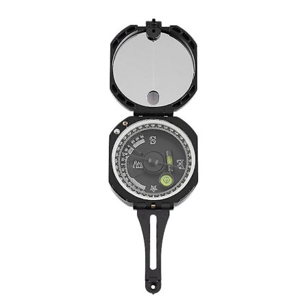 Sort Lomme Transit Geologisk Kompas 0-360 Grads Skala