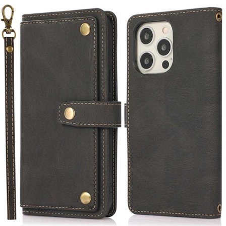 iPhone 14 Pro Plånboksfodral Flip - Svart