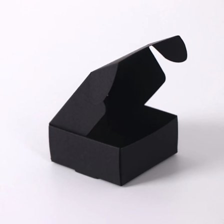 50 svarte gaveesker, Vintage Square Paper Box Container, for Vale