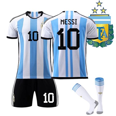 Argentina Messi Premium fodboldtrøje 2022 med 3 stjerner V V