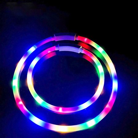 Hundekrave Dog Night Luminous Charge Collar POLYCHROME