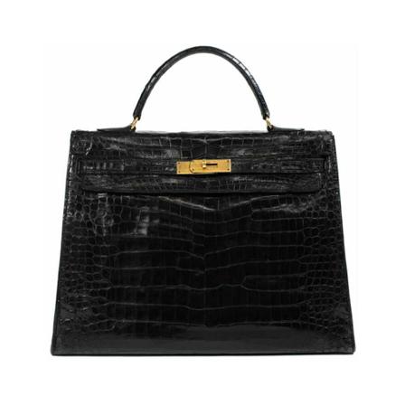Hermès Vintage, Pre-owned Sac Kelly 35 Zwart, Dames, Maat:ONE Size,leer
