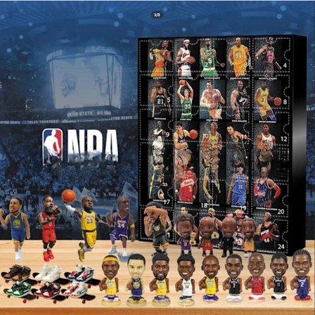 2025 Basketball Blind Box NBA Julekalender - 24 dager, LeBron James, Kobe og andre stjerner, de beste julegavene