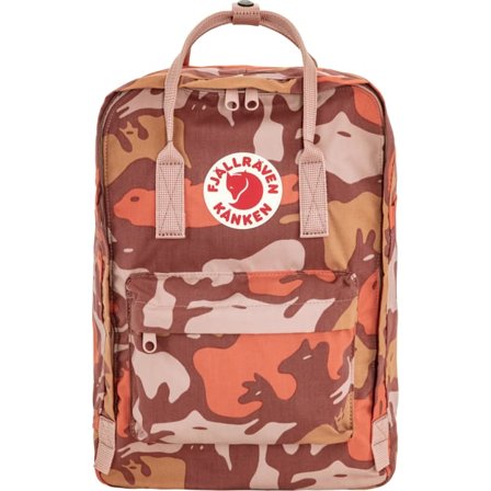Fjällräven Kånken Graphics Laptop 15 in Chalk Rose/Hidden Animals/Rosa, G-1000 /Bio-Baumwolle | Size: 18L