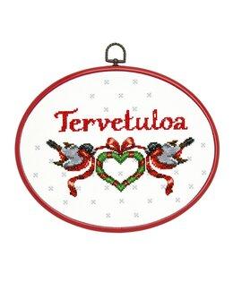 Kirjontapakkaus Taulu Tervetuloa-Svarta Fåret