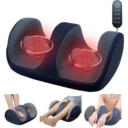 Fot- og leggmassasjeapparat med varme, elting og rulling for nevropati, velvære og avslapning. Legg-, arm- og fotmassasjeapparat som fremmer 