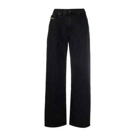 Diesel, Wide Jeans Zwart, Dames, Maat:W27