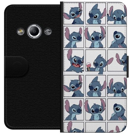 Yhteensopiva Lompakkokotelo Samsung Galaxy Xcover 3 Kuvitettu ruudukkokuviointi, jossa Stitch eri ilmeillä sarjatyyliin