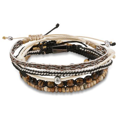 Amalfi | Pulseira Moon Mix - Lote de 5 para homens - Pulseiras de contas