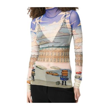 Casablanca, Long Sleeve Tops Niebieski, Kobieta, Rozmiar: XS