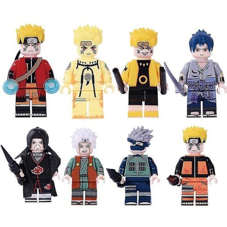 Naruto Uzumaki Assembled Minifigure Children's Building Block Toys 8pcs