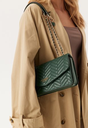 Guess - Anning Convertible Xbody Flap - Forest - Kläder - - Bubbleroom