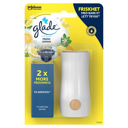 GLADE Dispenser Luktförbättrare Citrus startkit 10ml - Lyreco - Städ och hygien - Luktförbättrare - Doftdispenser och refill