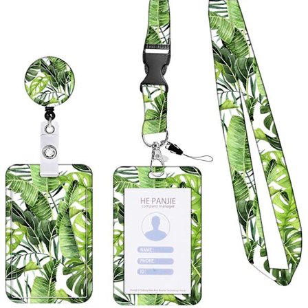 ID-kortholder med stropp, 2-sidige lanyards, personlig kortholder med snor
