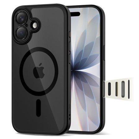 Tech-Protect Magpeak Magsafe CC-etui for iPhone 17 - Klar svart