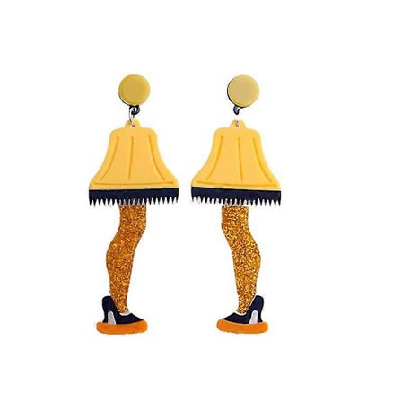 A Christmas Story Benlampe Sjove Vedhæng Dingle Øreringe Smykker