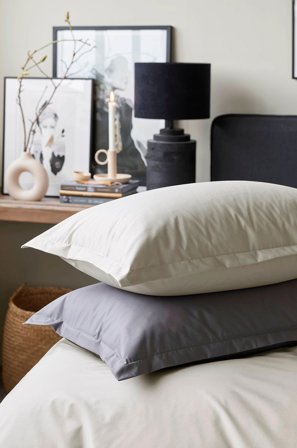 Tempur - Örngott egyptisk bomull - Grå - Örngott - 50X60 - Från Homeroom