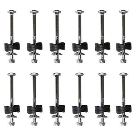 12 st galvaniserade ståltrampolinskruvar för montering av studsmatta