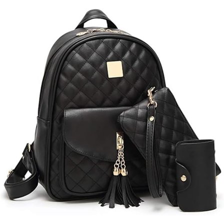 3 stk. Mode Rygsæk Bue Sød Mini Rygsæk Kvinders PU Læder