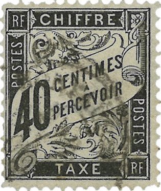 Frankrig 1882 - YT TX19 - Portomærker - Stemplet