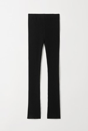 Soft Goat - Ribbed Leggings - Kashmirbyxor dam - XS - Black