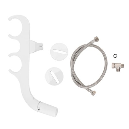 Ultra tyndt bidet toiletsæde fastgørelse dobbelt dyse selvrensende feminin numse vask bidet fastgørelse 3/8 tommer tee