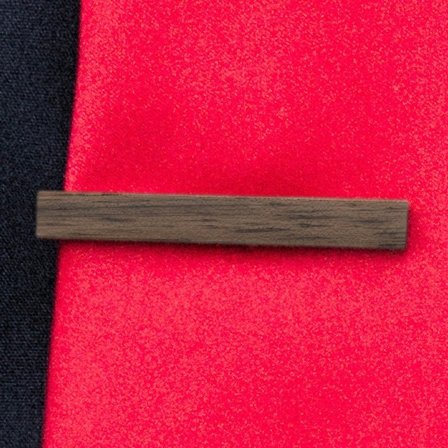 Ebony Wood Tie Clip for Men - Tie clips for skinny ties