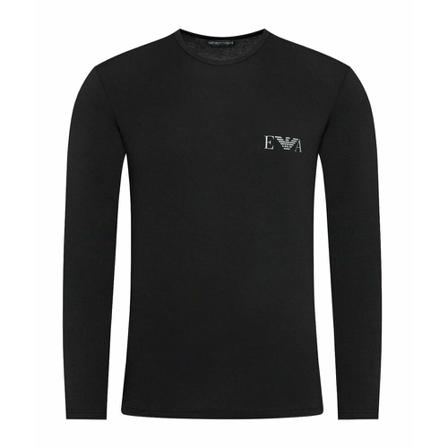 Emporio Armani - Långärmade T-shirts - Svart - Herr - Storlek: M, Herr, Storlek: M