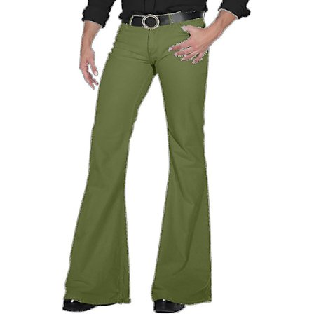 70-tals Disco Byxor för Män, Utsvängda Jeans, 60-70-tals Utsvängda Byxor, Vintage Denim Jeans för Män