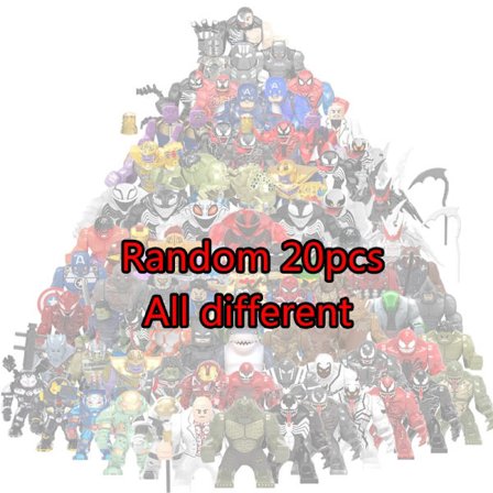 MOC Mini Anime Actionfigurer Marvel Superhjälte Stora karaktärer Byggstenar Klossar DIY Hot Toys för BARN Födelsedagspresenter