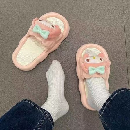 Mub- Kawaii Sanrio Cartoon Anime Sko Kuromi Hjemmesko Søde Indendørs Melodi Skridsikre Sommer Udendørs Eva Tøfler Til Kvinder