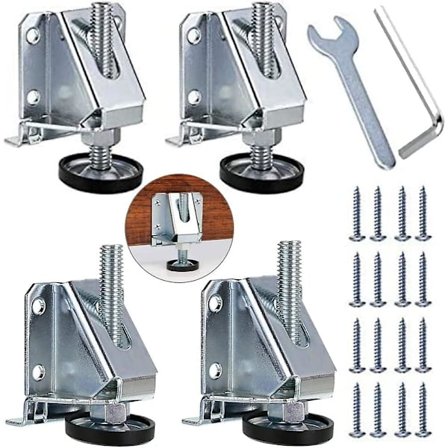 Justerbare møbelben, 4 kraftige nivelleringsføtter, M10 nivelleringsføtter, kraftige justerbare møbelnivelleringsføtter, med låsemuttere, for bord, 
