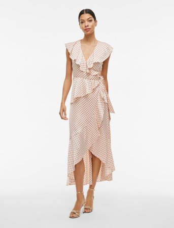 Vila Vikimmie S/S Wrap Ankle Dress/Dc/Ka - Pink - 42