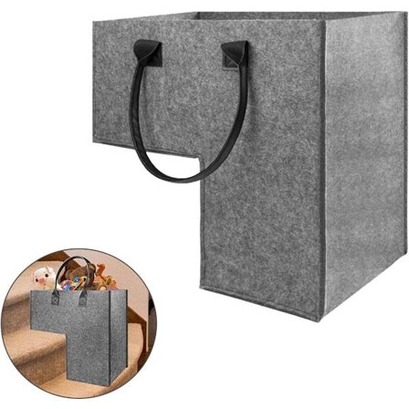 Trappeorganiseringskurv - Trappekurv - L-formet sammenleggbar trappekurv - Oppbevaringspose