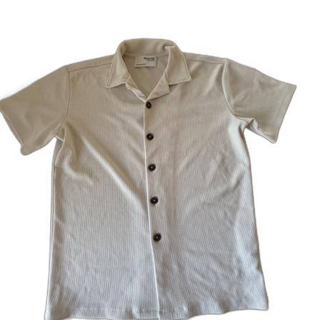 Vit kortärmad skjorta från Selected