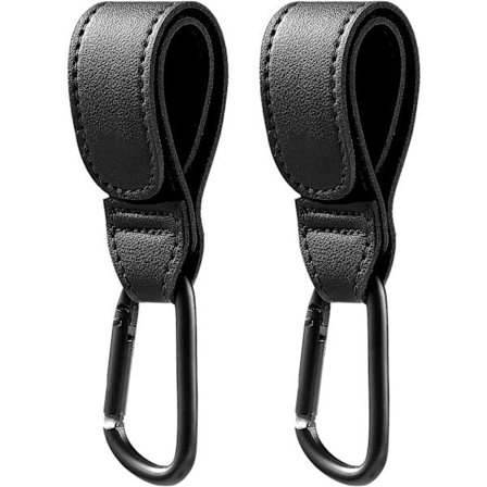 Barnevognskroge Universal Pusletaske Kroge til Hængende Tasker og Shopping (Sort)