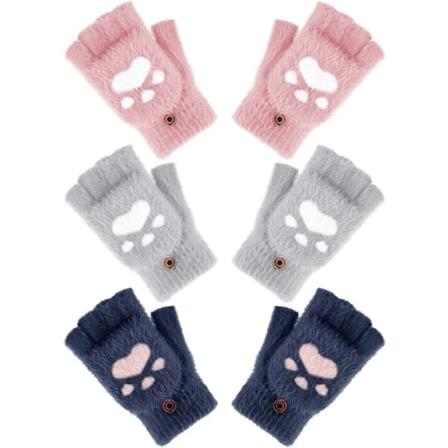 3 paria Winter Cat Paw käsineet Lämpimät läppäkäsineet Cabriolet lapas