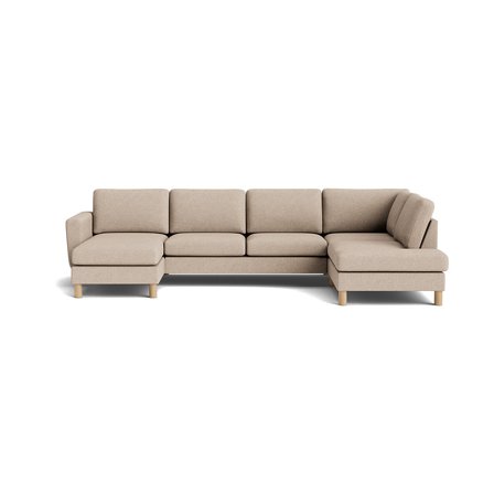 Haven U-sofa, venstrevendt - Loop Beige - 327x206x86 - Sofa, u-sofa