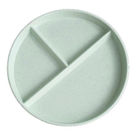 RY-0135 23cm Delad Tallrik Portionskontroll 3 Fack Diet Tallrik Vetestrå (BPA-fri, Ingen -Sy