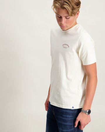 Jack & Jones JJEBRANDES BACKP RELAXED TEE SS SN Beige T-skjorter Gutt - Kids Brand Store