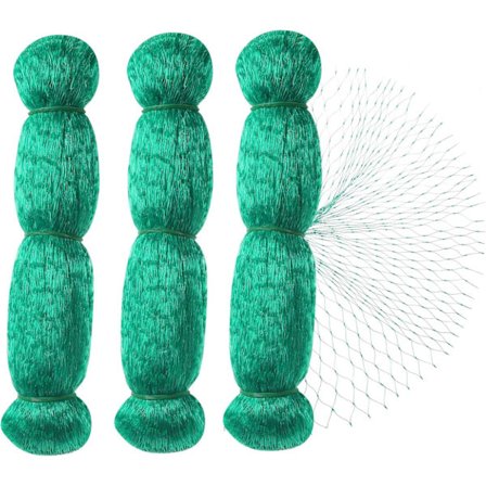 Anti-fuglenet, 3 stk. 2*10m grønt havefuglenet til plantebeskyttelsesnet, beskyt planter, frugter, blomster og grøntsager, 1,5 cm net