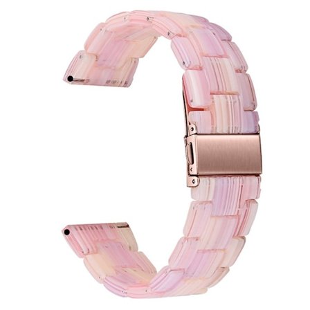 20 mm Garmin Vivomove 3 klockarmband i resin - Sidenrosa