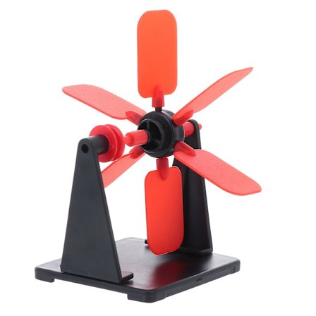 1 sett med DIY vannhjul modell grunnleggende vitenskap eksperiment undervisningsverktøy (7.00X6.00X0.50CM, som vist på bildet)