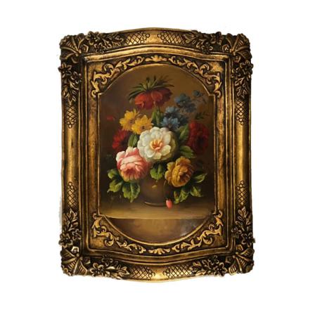 Blommor, Oljemålning Med Ram, Innermått 20x25 Cm Multifärg One Size