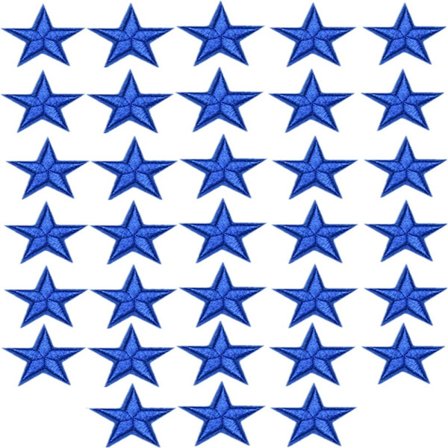 Femtakkede stjernelapper Broderilapper Lille stjerne