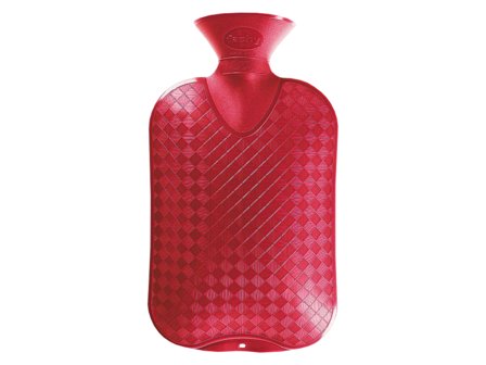 Fashy Varmeflaske, 2 liter, rød, 1 stk.