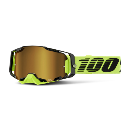 Crossbril 100% Armega Gespiegeld Zilver Lens Neongeel