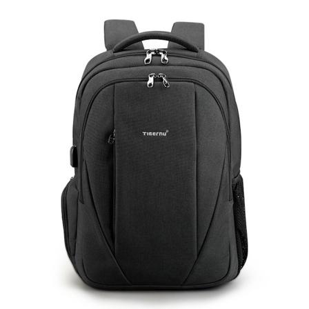 Laptop-ryggsäcksväska med USB laddningsport Axelväska för man black